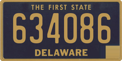 DE license plate 634086