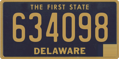 DE license plate 634098