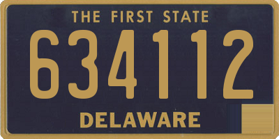 DE license plate 634112