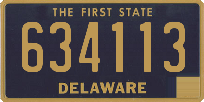 DE license plate 634113