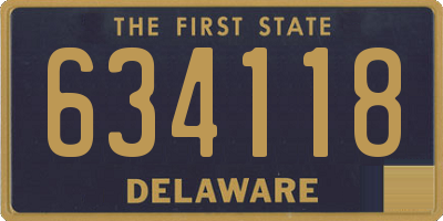 DE license plate 634118