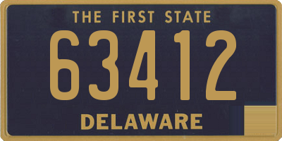 DE license plate 63412