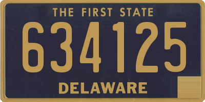 DE license plate 634125