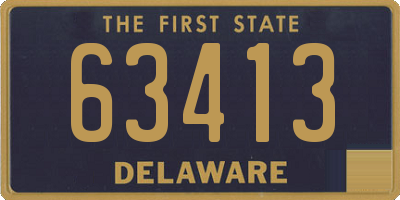 DE license plate 63413