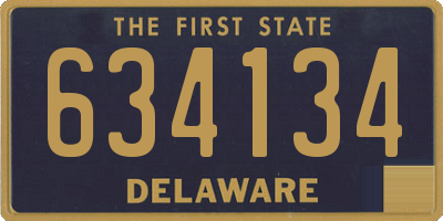 DE license plate 634134