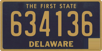 DE license plate 634136