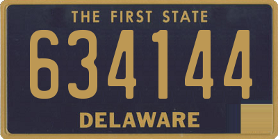 DE license plate 634144