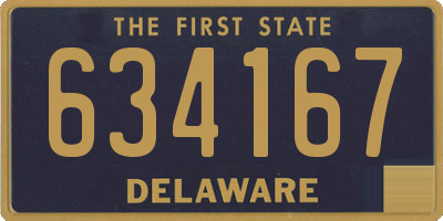 DE license plate 634167