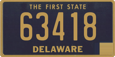DE license plate 63418