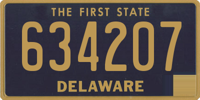 DE license plate 634207