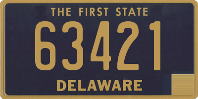 DE license plate 63421