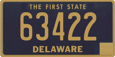 DE license plate 63422
