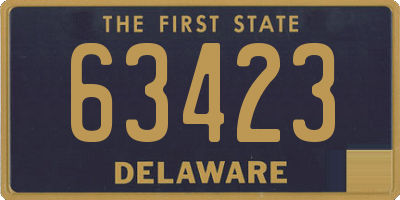 DE license plate 63423
