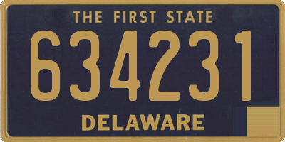 DE license plate 634231