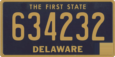 DE license plate 634232