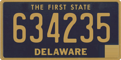 DE license plate 634235