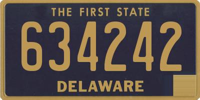 DE license plate 634242