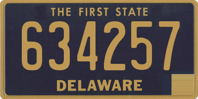 DE license plate 634257