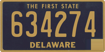 DE license plate 634274