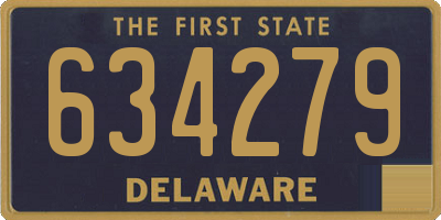 DE license plate 634279