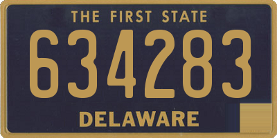 DE license plate 634283