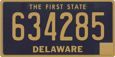 DE license plate 634285