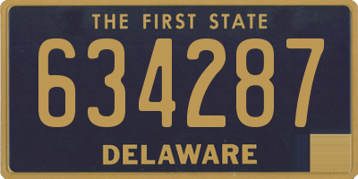 DE license plate 634287