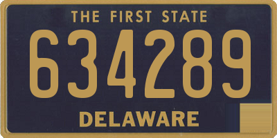 DE license plate 634289