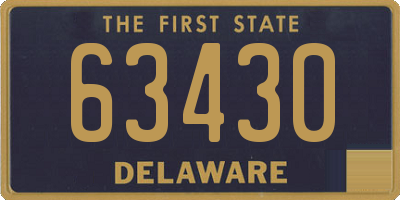 DE license plate 63430