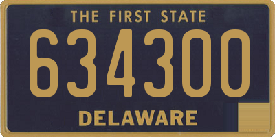 DE license plate 634300