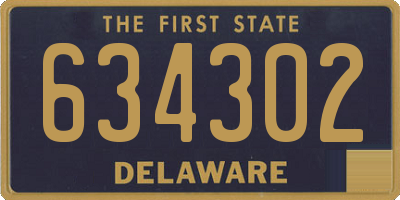 DE license plate 634302