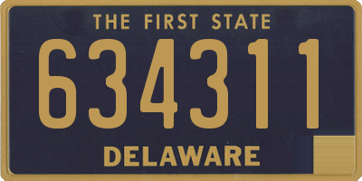 DE license plate 634311