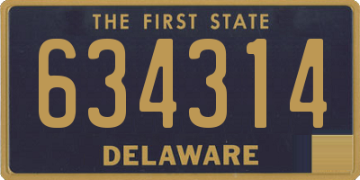 DE license plate 634314