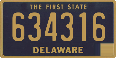 DE license plate 634316