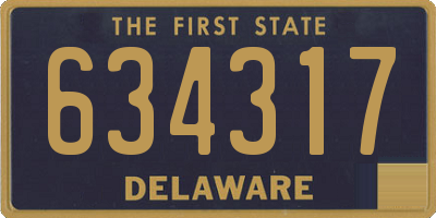 DE license plate 634317