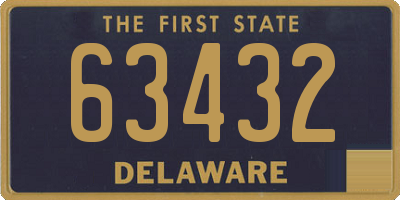 DE license plate 63432