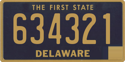 DE license plate 634321
