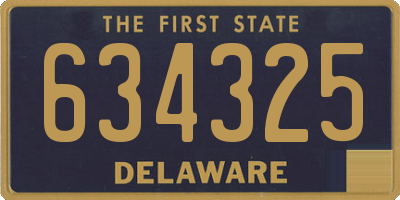 DE license plate 634325
