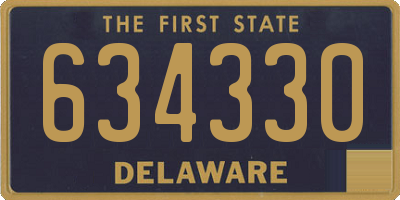 DE license plate 634330