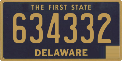 DE license plate 634332