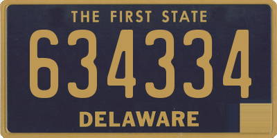 DE license plate 634334