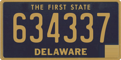 DE license plate 634337