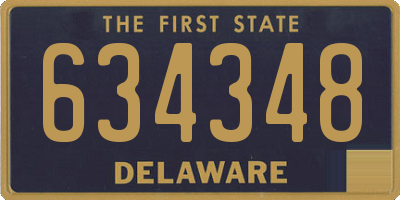DE license plate 634348