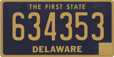 DE license plate 634353