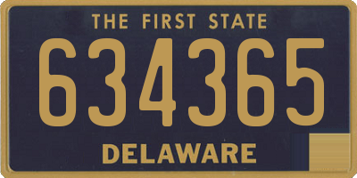 DE license plate 634365