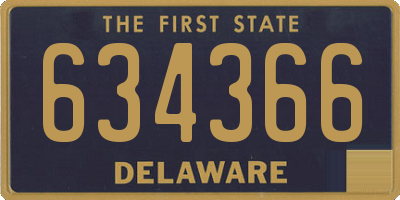 DE license plate 634366