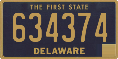 DE license plate 634374