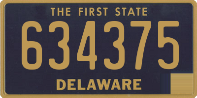 DE license plate 634375