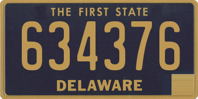 DE license plate 634376