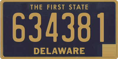 DE license plate 634381